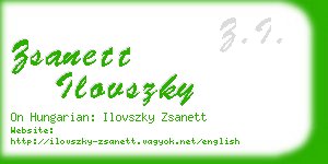 zsanett ilovszky business card